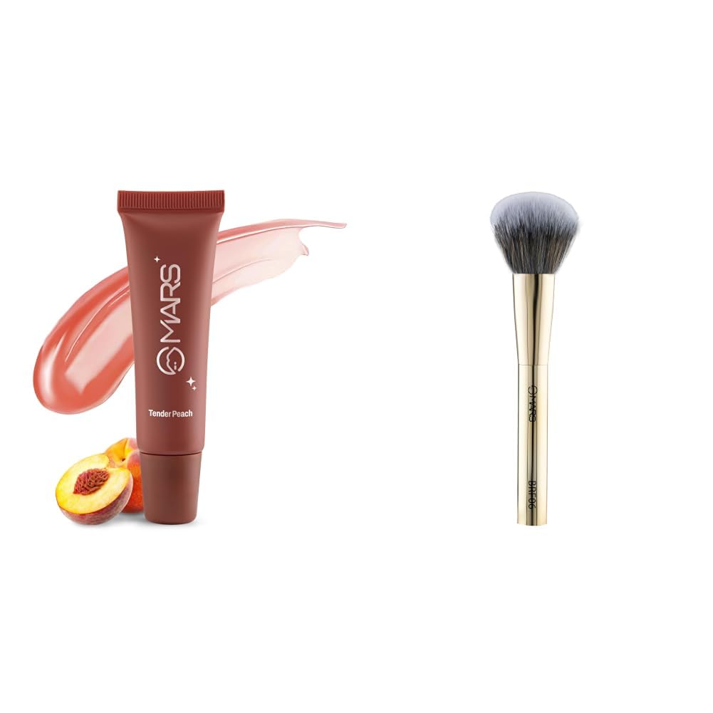MARS Lippy Top Hydrating Lip Gel 10ml 03-TENDER PEACH MARS Artists Arsenal Professional Blush Brush-image-15