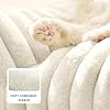 Bedsure Cute Cat Couch for Pets - Fluffy Cat beds with Premium Soft Corduroy Fleece, Fuzzy Cats beds for Indoor Cats with Removable Washable Cover, Supportive Pet Sofa, 24inch, Cream #3