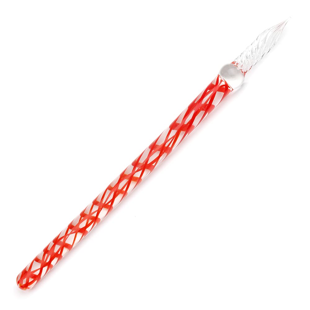 Jacques Herbin 21722T - Glass nib, straight, 16 cm, Caroubier red - Presented in gift box with gold foil - Calligraphy - Drawing - Writing - Lettering