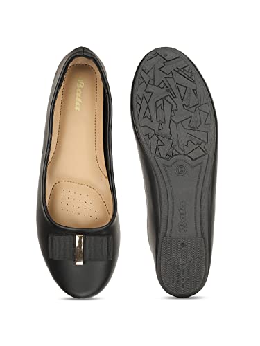 Image of Bata Women Ratbow Ballet Flat Ballerina, Black,4 UK, (5516659)