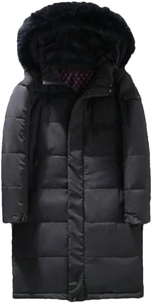 Haitpant Men Winter 90% Down Long Coats Casual Thicken Outwear Duck Feather Jacket Adjustable Hooded Parka