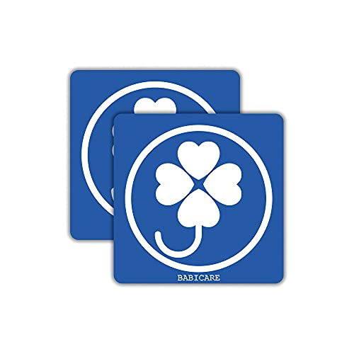 【BABICARE】小型 身体障害者標識 四葉マーク ステッカー シール 2枚 PETに印刷 表面ラミネート加工 効果UP S(60x60mm)