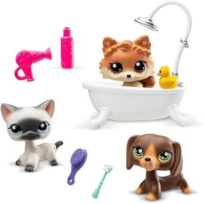Littlest Pet Shop - Grooming Spa Play Pack, Gen 7 Authentic LPS Bobble Head Toy Figure, Collectible Toy Animal, Ages 4+