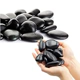 Black Landscaping Rocks Outdoor River Rocks Black Pebbles for Garden Decorative Stones for Planters