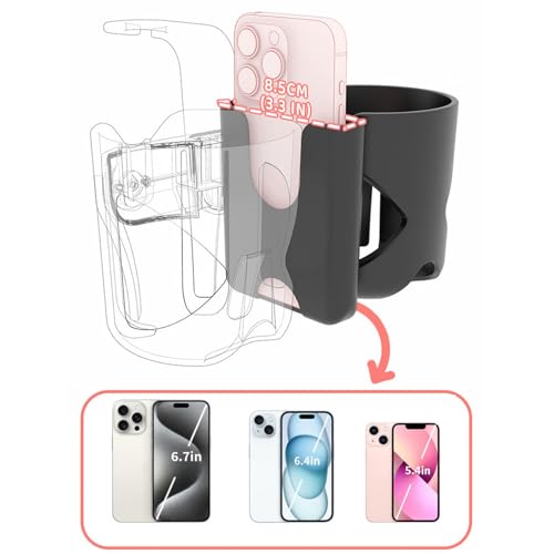 Support arrière de voiture porte-gobelet multifonction en ABS avec support mobile réglable - 3
