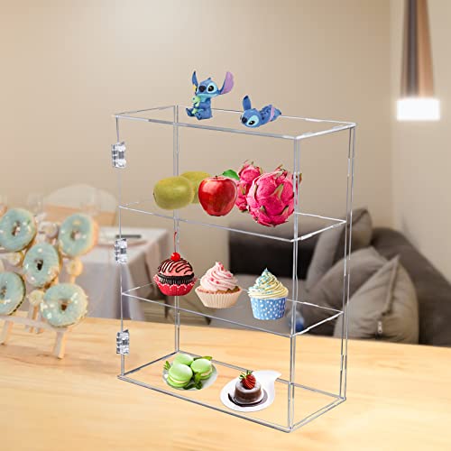 14" Clear Acrylic Display Case Bakery Pastry Display Case Donut Display Shelf Cake Cupcake Retail Display Bakery Convenience Stores Display And Keeps Fresh For Commercial Counter Top Or Party Event #TOP2