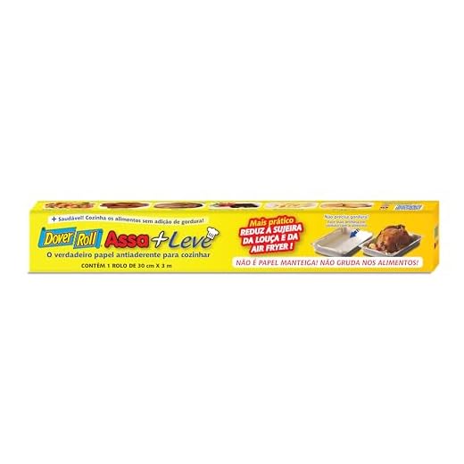 Dover-Roll Dover Assa+Leve - Papel Antiaderente Para Cozinhar Rolo De 30Cm X 3M