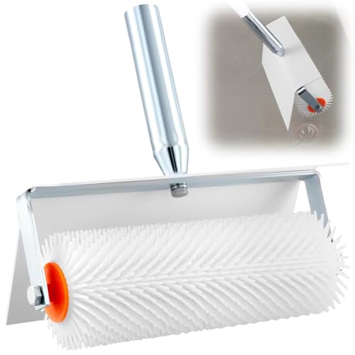 YOYEAH Rouleau de purge pour masse de compensation de 23 cm - Longueur des pointes : 20 mm - Protection anti-éclaboussures - Rouleau de purge et rouleau à picots de compensation pour revêtements de