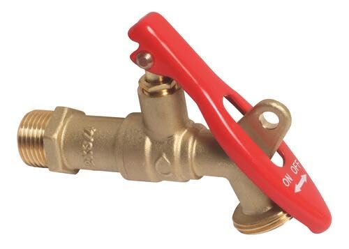 SOMATHERM FOR YOU - Rubinetto da giardino con chiusura di sicurezza - Protezione di un punto d'acqua grazie a una manopola chiudibile con lucchetto - Ingresso 15/21 x 20/27 - ACS