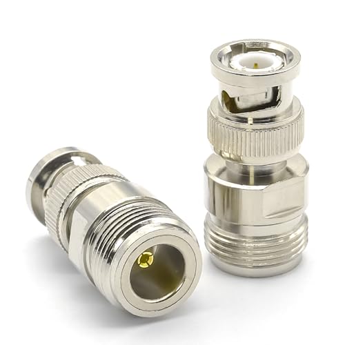 Adaptador coaxial N hembra a BNC macho, pack 2 piezas miniatura 1