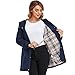 Adiwiid Rain Coat for women waterproof with Hood Lightweight Rain Jacket Outdoor Trench Windbreaker (S, Blue)