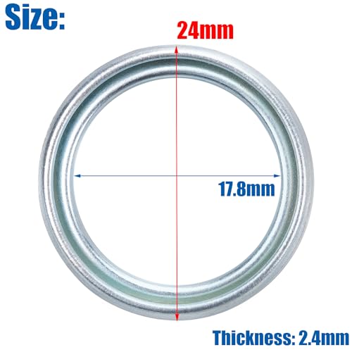 Image of 20pcs M18 X M24 Differential Oil Drain Plug Gasket for Toyota 12157-10010, Replaces 90430-18134, Fits Toyota Scion FR-S 2013-2016, Lexus ES250 2021-2024