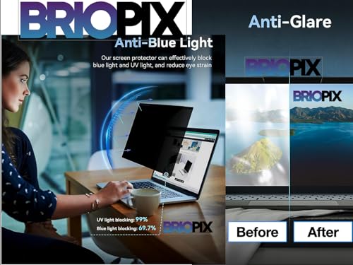 Image of PxIn Briopix 15 Inch Macbook Pro Privacy Screen Protector Filter - No Eye Strain | Anti-Blue Light + Anti-Glare | No Dry Eyes |15 Inch Macbook Privacy Screen