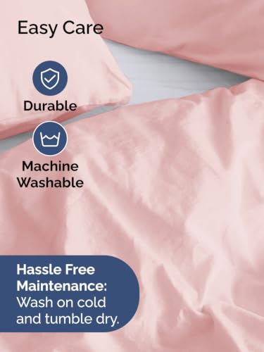Image of Duvet Cover Super King Size - 3 Piece with Zipper Closure - Baby Pink