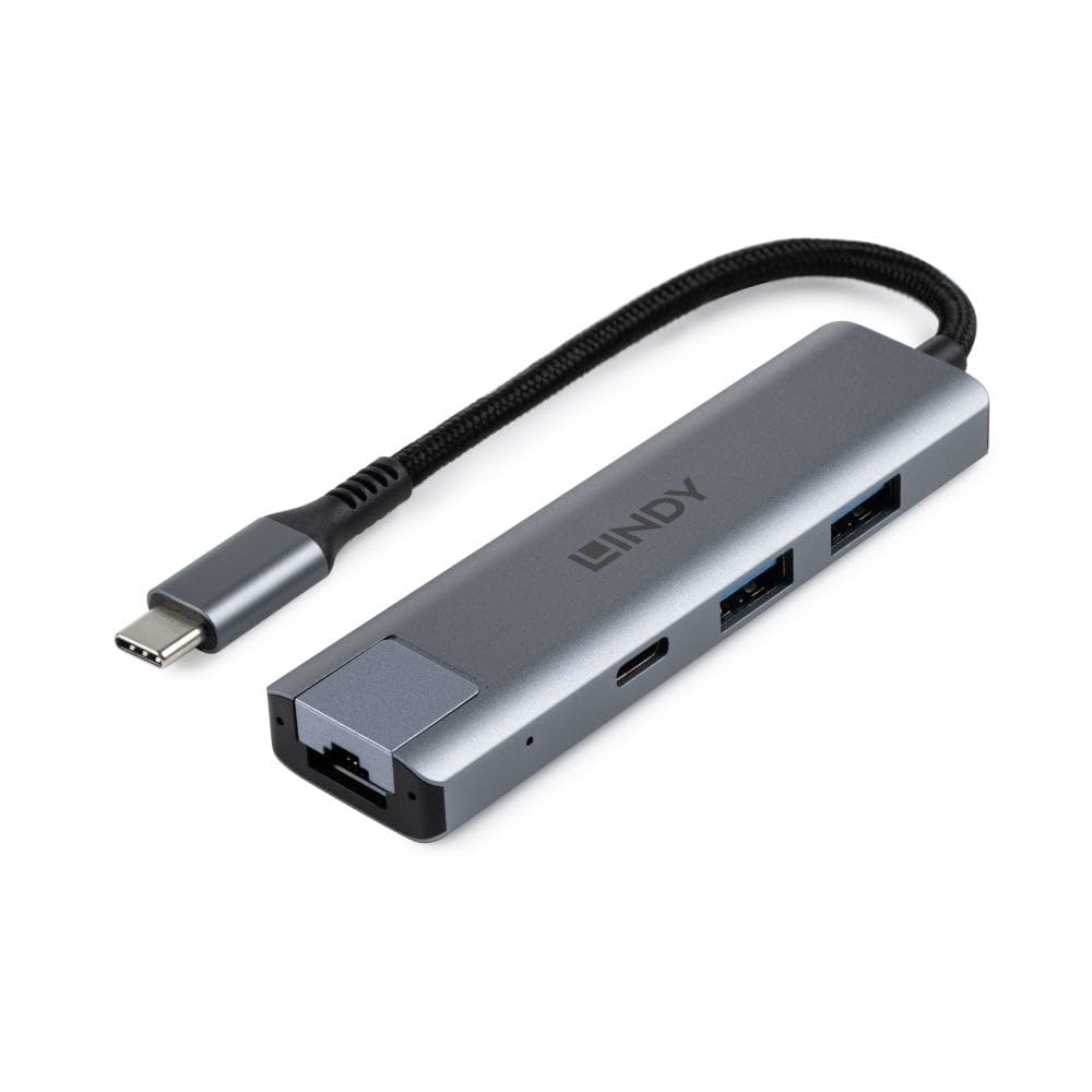 Lindy - USB 3.2 Gen 2 Type-C and Gigabit Ethernet hub