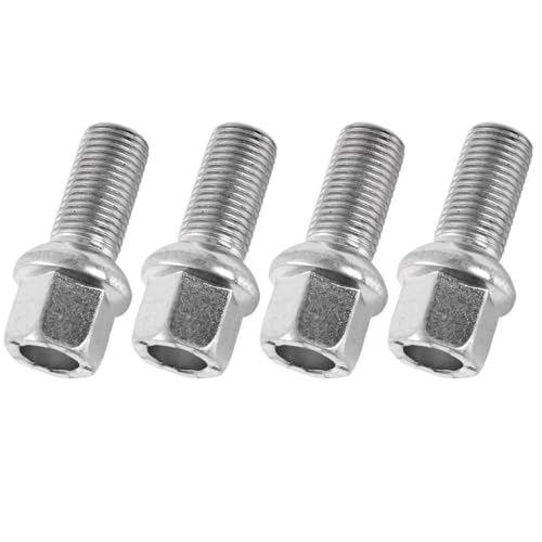 Pernos de rueda compatibles con VW Golf kit de 20 tornillos de acero plateado 3