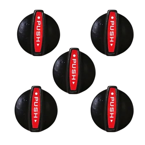 Image of Gas StovePVC Regular Knobs Set | Plastic Gas Stove Knob Set | Manual Ignition Buttons, Compatible with All Gas Chulhas | Black, Set of 5