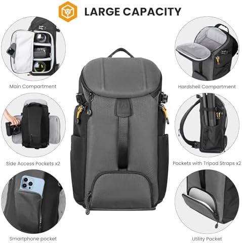 K&F Concept Camera Alpha Backpack Air 25L, Camera Bags for