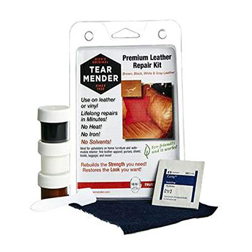 Amazon Com Tear Mender Premium Leather Repair Kit With Patches And Color Refinish Compound 2 Oz Bottle Pack Of 6 Tm P Lrk C6 Industrial Scientific