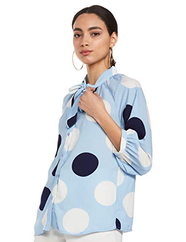 Image of Max Women's Solid Sash Tie-Up Regular Fit Shirt