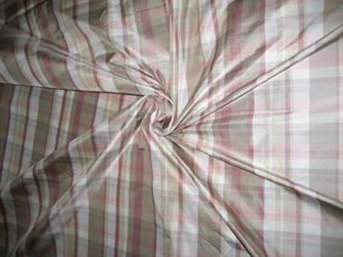 Taffetas de soie multicolore à carreaux tissu soie 54 pouces au mètre