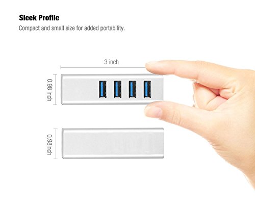 COTOP alluminio 4 porta USB compatto portatile ad