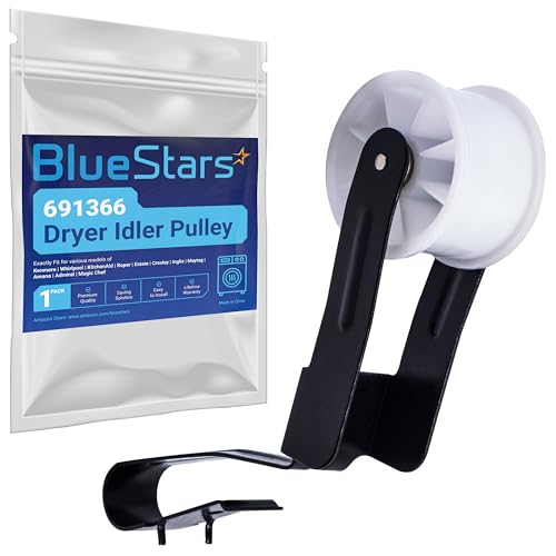 Upgraded 691366 Dryer Idler Pulley - Compatible with Whirlpool Kenmore Maytag Roper Dryers - Replaces W10612905 WP691366 AP6010582 239477 3394332 347034 347226 PS11743765 WED4815EW1 NED4655EW1