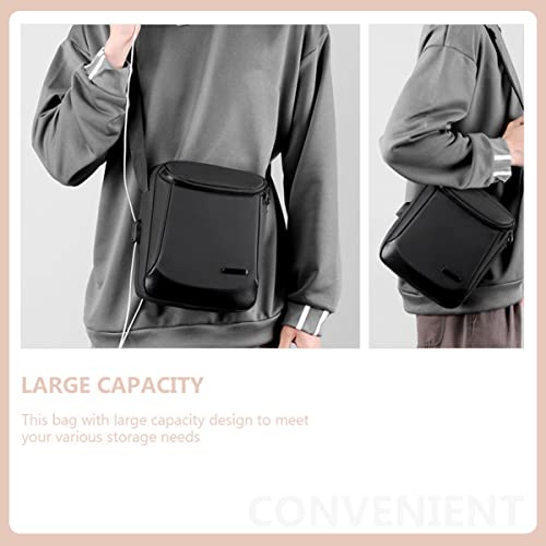 Plain Color Nylon Single Shoulder Bag for Men Business Casual Commuting Crossbody Briefcase Lightweight Outdoor Storage Pouch Stylish and Functional Bag2