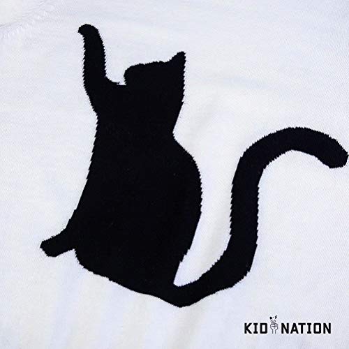 Image of Kid Nation Girls Sweaters Cotton Cute Kids Sweater Crew Neck Holiday Pullover