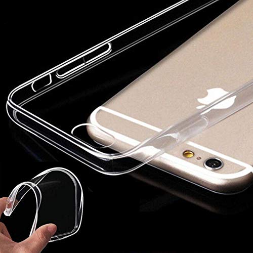 RANVOO iPhone 8 Plus Case, iPhone 7 Plus Case, Ultra Slim Thin Clear Soft Case with Premium Flexible Chrome Bumper and Transparent TPU Back Plate Gel Cover for iPhone 8 Plus / 7 Plus (Soft Clear)