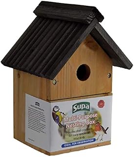 Supa Wild Bird Multi-Purpose Nesting Box | Can Be Either Open Fronted Or A Traditional Nest Box | Suitable For Many Different Species Of Garden Birds