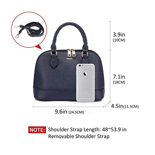 Image of LOVEVOOK Purse for Women Crossbody Bags Classic Double Zip Top Handle Dome Satchel Bag
