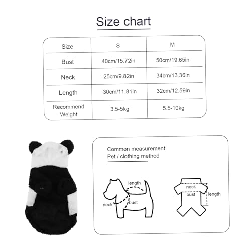 Disfraz de panda para perros - Ropa acogedora para mascotas miniatura 2