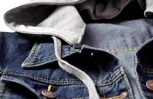 Women's denim long-sleeved Jackets slim-fit Detachable Hoodie Jean Jacket Coats Top4