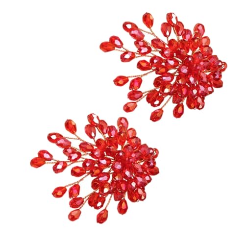 SUPVOX Hebillas para Zapatos de Cristal 2 Piezas Clip para Decoración de Bodas y Fiestas, Accesorios para Mujer y Ocasiones Formales