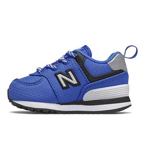 New Balance boys Iconic 574 V1 Sneaker, Cobalt/Summer Fog/Black, 7.5 Toddler US
