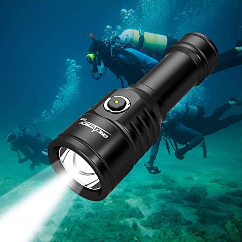 ORCATORCH 2in1 Tauchlicht mit 1000 Lumen Weißstrahl, 1000 Meter grünes Licht, für Taucher, Tauchlehrer, Unterwasser 150 Meter Tauchen D570-GL Cover