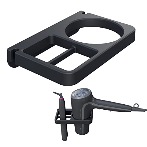 sciuU Titulaires de Sèche-Cheveux & Fer à Lisser, Universel Support Mural Organisateur Accessoires, Noir