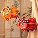 Festival Chinese Handheld Fish Shape Lights Portable Distinctive Fish Lights Set Autumn Festival Parties Decoration Celebration(Rojo)