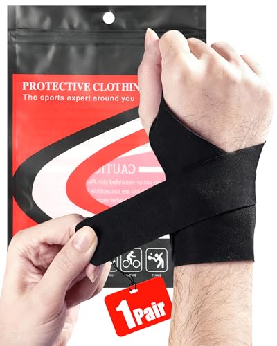 FitDA Wrist Supports, Pack of 2 Upgrade Ultra Thin Adjustable Wrist Strap for Carpal Tunnel Wrist Guards Sports Fitness for Women/Men
