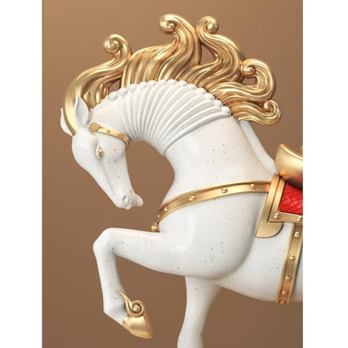 Statue de cheval créative objet déco pour salon et bureau - 3