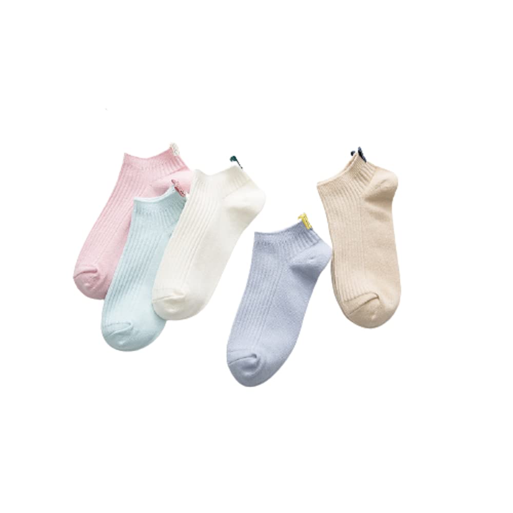 Ladies Printed Ankle Cotton Socks (Pack of 5, Multicolor)-image-19