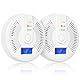 2er Pack Kohlenmonoxid Melder mit LCD Anzeige 85dB Alarm CO Melder Kohlenmonoxidsensor Gasmelder mit Prüftaste Batteriebetrieb(ohne Batterien)