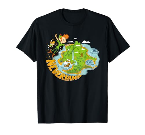 T-shirt Peter Pan Disney Fée Clochette vêtement vintage imprimé Pays Imaginaire coton
