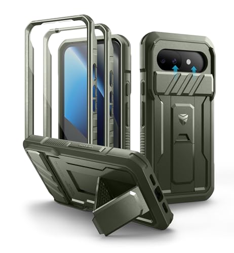 Coque Google Pixel 10a Dexnor Antichoc Verte avec Protège-Objectif et Écran