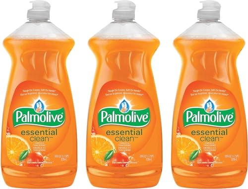 Palmolive Essential Clean Dishwashing Liquid Value Pack Orange Tangerine - 28 Fl Oz / 828 mL x 3 Pack
