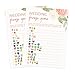 Printed Party Bridal Shower Games – Wedding Phrase Guessing Game, Love in Bloom Wedding Shower Activity, Pink Floral Design, 50 Guests