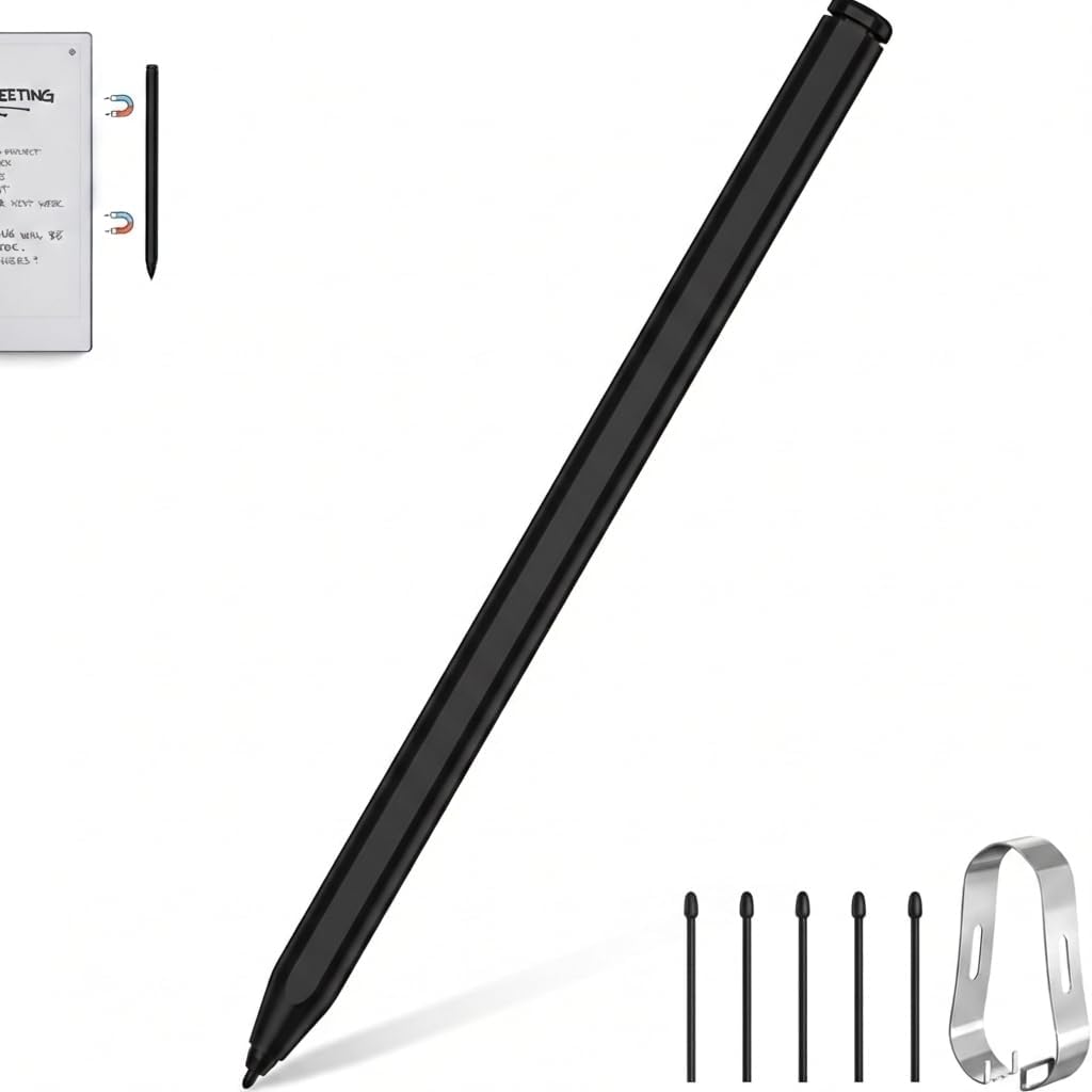 Stylus Pen for Remarkable 2, EMR Pencil with Eraser, 4096 Pressure Level, Palm Rejection & Magnetic Adsorption, Digtal Pen Compatible with Remarkable 2/1/Kindle Scribe