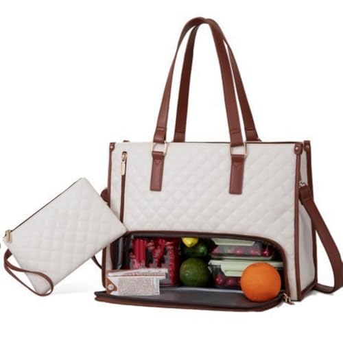 Sac ordinateur portable femme compartiment lunch isotherme fini les multiples sacs au bureau