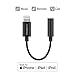 CHARGEWORX Headphone Adapter MFi Certified Lightning to 3.5 mm Audio Connector for Apple iPhone12 Mini 12 Pro Max 11 Pro Max X XR XS, iPhone 7 7P 8 8P (Black)